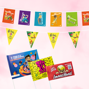 Pennants rectangular / Pennants triangular and Paper handflags