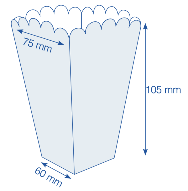 Popcornbeker maat XS