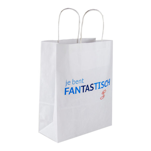 Papieren draagtassen gevouwen/gedraaid handvat