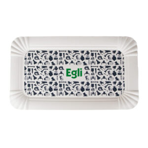 Paper dish plates rectangular 13 x 24 cm